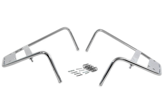 HARLEY Bubble Bag Chrome Mount Bracket Set Fits 1958-1984 FL,
