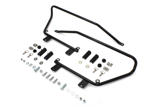 HARLEY Wyatt Gatling Saddlebag Brackets and Stud Kit Black fits 1984-2017 FXST,  1986-2017 FLST,