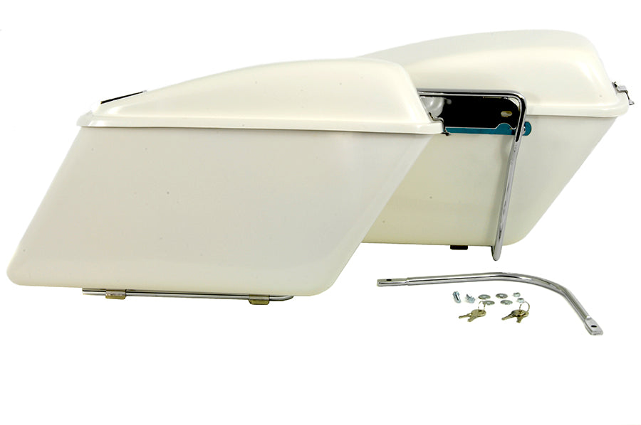 HARLEY FRP White Saddlebag Set Fits 1958-1976 FL,