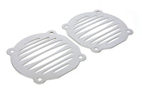 HARLEY Chrome Milled Slots Lautsprechergitter-Set passend für 1996-2013 FLT, mit Bat Wing Style Verkleidungen
