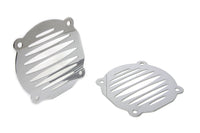 HARLEY Chrome Milled Slots Lautsprechergitter-Set passend für 1996-2013 FLT, mit Bat Wing Style Verkleidungen