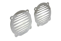 HARLEY Chrome Milled Slots Lautsprechergitter-Set passend für 1996-2013 FLT, mit Bat Wing Style Verkleidungen