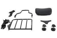 HARLEY Gloss Black Sissy Bar and Rack fits 2009-2021 FLT,