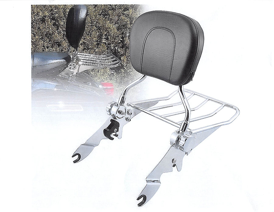 HARLEY Chrome Sissy Bar and Rack fits 1996-2008 FLT,