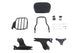 HARLEY Gloss Black Sissy Bar and Rack fits 2000-2006 FLST,  2000-2006 FXST,