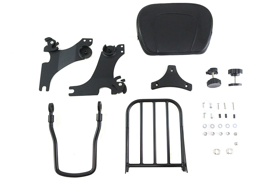 HARLEY Gloss Black Sissy Bar and Rack fits 1994-2003 XL,