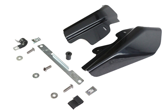 HARLEY Mid Frame Cover Air Deflector Kit Black Fits 2001-2007 FLT, without an adjustable rider backr