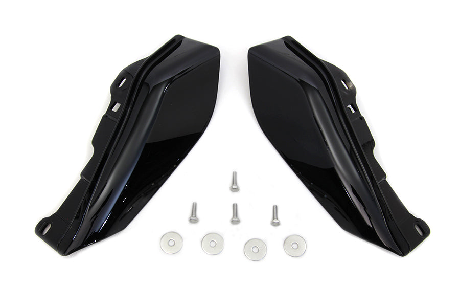 HARLEY Mid Frame Cover Luftleitblech-Kit Schwarz Passend für 2009-UP FLT, ohne verstellbare Fahrerrückenlehne