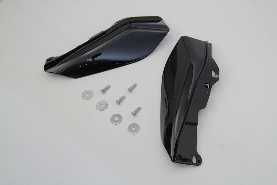 HARLEY Mid Frame Cover Luftleitblech-Kit Schwarz Passend für 2009-UP FLT, ohne verstellbare Fahrerrückenlehne