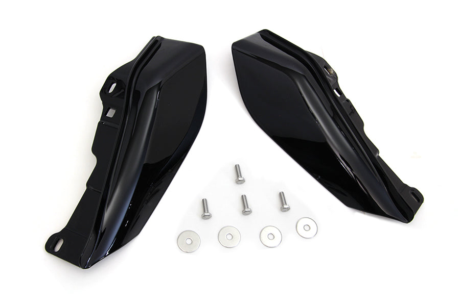 HARLEY Mid Frame Cover Luftleitblech-Kit Schwarz Passend für 2009-UP FLT, ohne verstellbare Fahrerrückenlehne