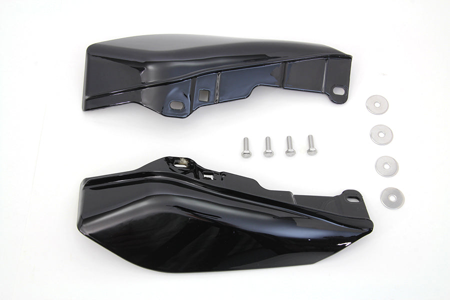 HARLEY Mid Frame Cover Luftleitblech-Kit Schwarz Passend für 2009-UP FLT, ohne verstellbare Fahrerrückenlehne