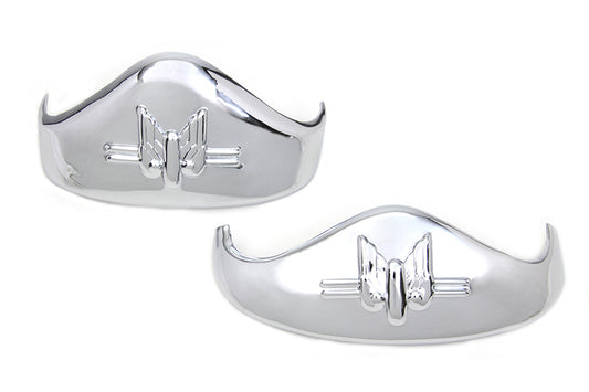 HARLEY Chrome Fender Tip Set fits 1936-1948 G,  1936-1948 W,  1936-1948 EL,  1941-1948 FL,