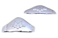 HARLEY Chrome Fender Tip Set fits 1936-1948 G,  1936-1948 W,  1936-1948 EL,  1941-1948 FL,