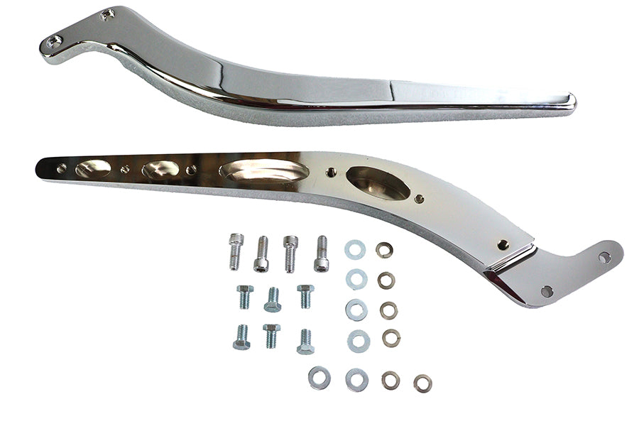 HARLEY Fenderstreben-Set gebogen Chrom Passend 0-  Custom, verwendbar für 8 bis 12 Zoll breite Fender