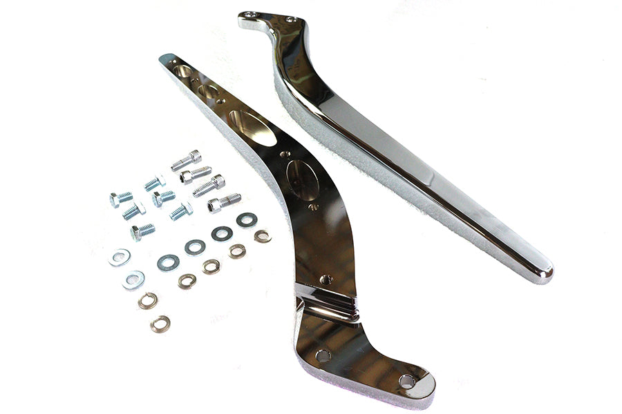 HARLEY Fenderstreben-Set gebogen Chrom Passend 0-  Custom, verwendbar für 8 bis 12 Zoll breite Fender