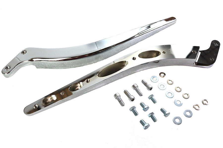 HARLEY Fenderstreben-Set gebogen Chrom Passend 0-  Custom, verwendbar für 8 bis 12 Zoll breite Fender