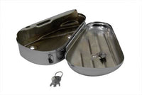 HARLEY Oval Right Side Chrome Tool Box fits 1940-1957 FL,   1940-1948 UL,   1940-1952 W,