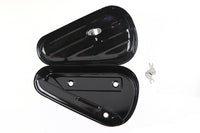 HARLEY Oval Right Side Black Tool Box fits 1940-1957 FL,   1940-1948 UL,