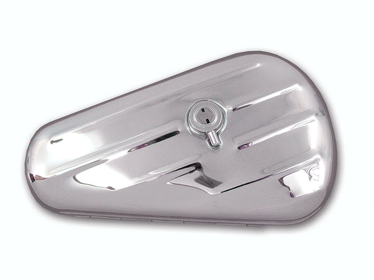 HARLEY Left Side Chrome Oval Tool Box fits 0-  Custom, application 0-  Custom, application