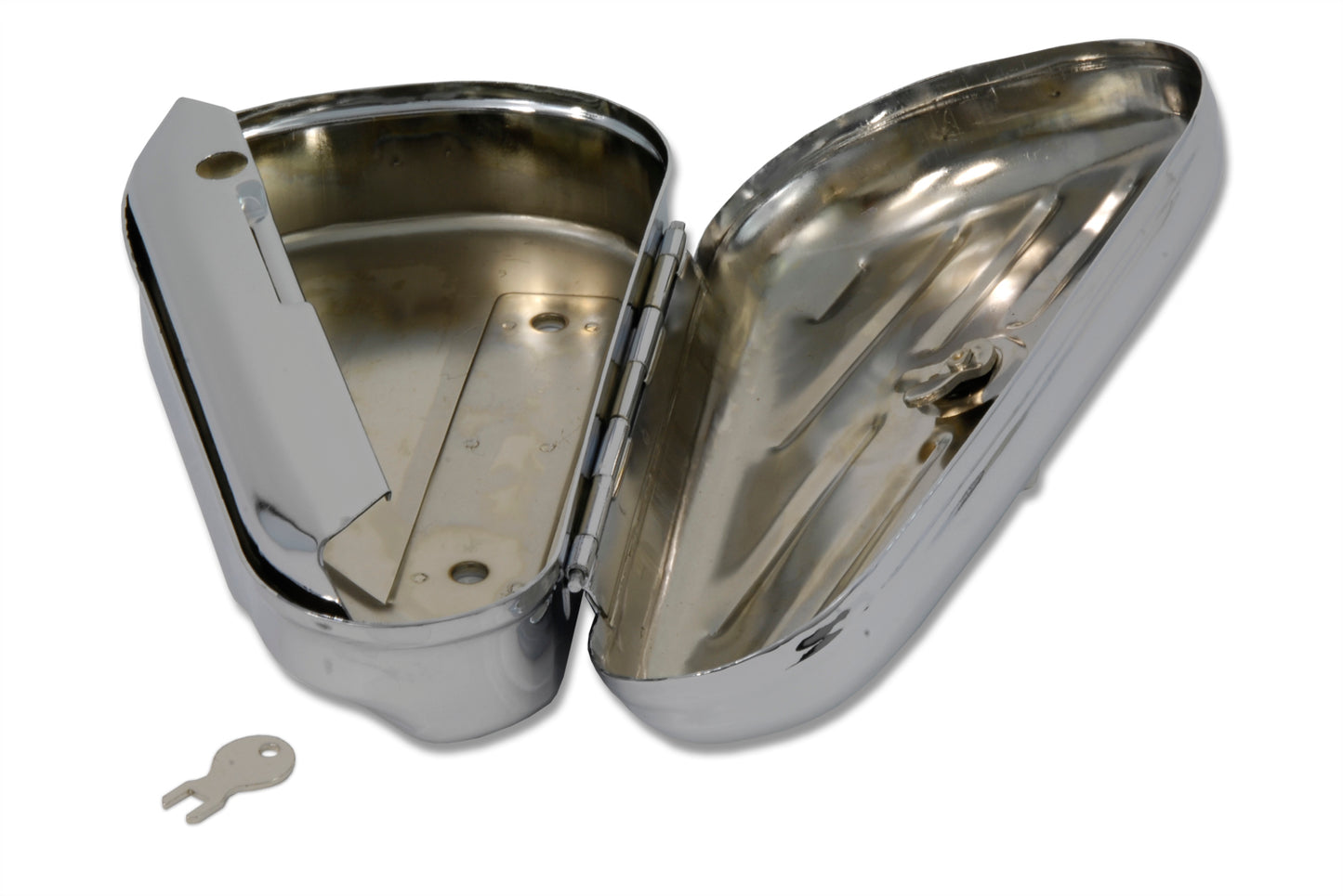 HARLEY Linke Seite Chrom Oval Werkzeugkasten Passt 0-  Custom, Anwendung 0-  Custom, Anwendung