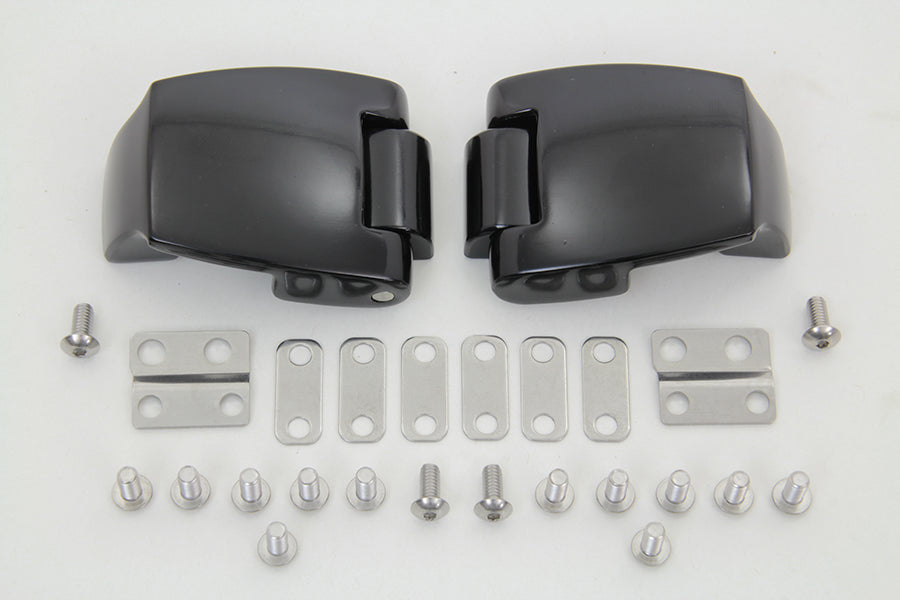 HARLEY Black Tour-Pak Gepäckscharnier-Kit passend für 1988–2013 FLT,
