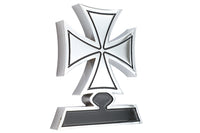 HARLEY Sissy Bar Einsatz Malteserkreuz Chrom Passend für alle Modelle zum Anbau an die Querstrebe