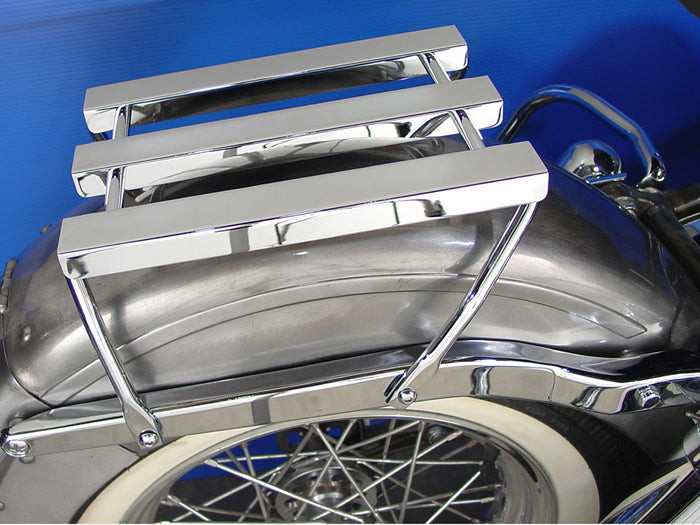 HARLEY 3-Kanal Gepäckträger Chrom Passend für 1958-1982 FL, 1997-2008 FLH,