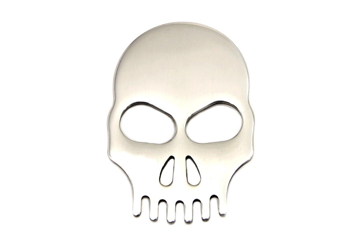 HARLEY Stainless Steel Fender Medallion with Skull fits 0-  Custom,