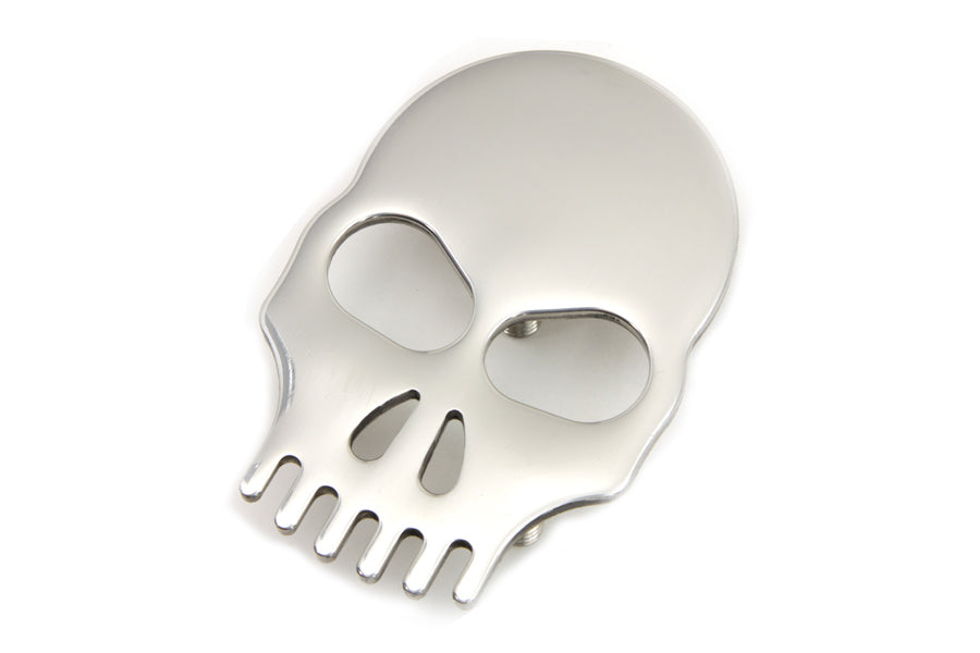 HARLEY Stainless Steel Fender Medallion with Skull fits 0-  Custom,