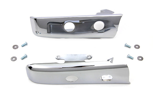 HARLEY Chrome Slotted Saddlebag Filler Strip Kit Fits 2014-UP FLT,
