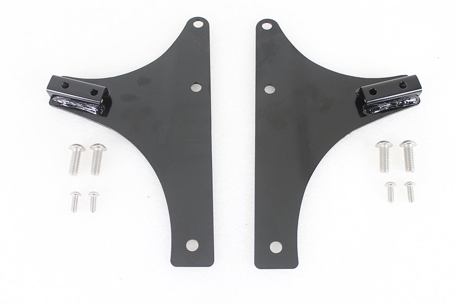 HARLEY Sissy Bar Side Plate Set Black fits 2009-2013 FLHR,