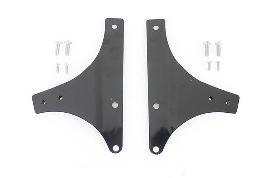 HARLEY Sissy Bar Side Plate Set Black fits 2009-2013 FLHR,