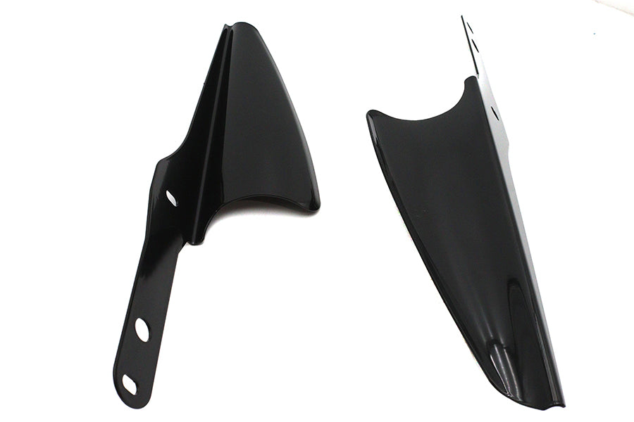 HARLEY Black Fork Mount Wind Deflector Set Fits 2006-2013 FLHT,   2006-2023 FLHX,   2006-UP FLHR,