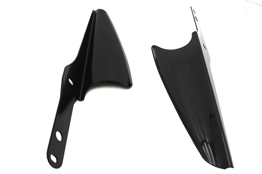 HARLEY Black Fork Mount Wind Deflector Set Fits 2006-2013 FLHT,   2006-2023 FLHX,   2006-UP FLHR,