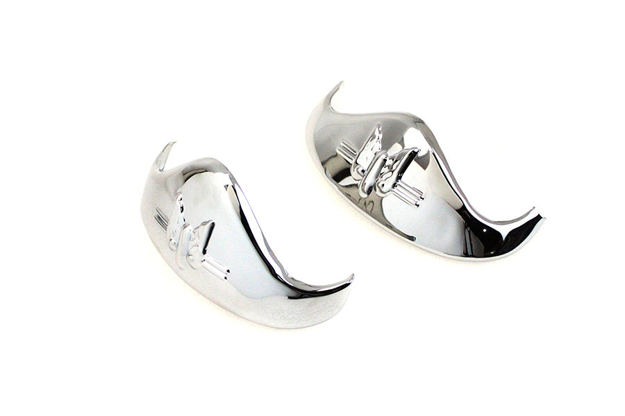 HARLEY Chrome Rocket Fender Tip Set fits 1936-1948 EL,