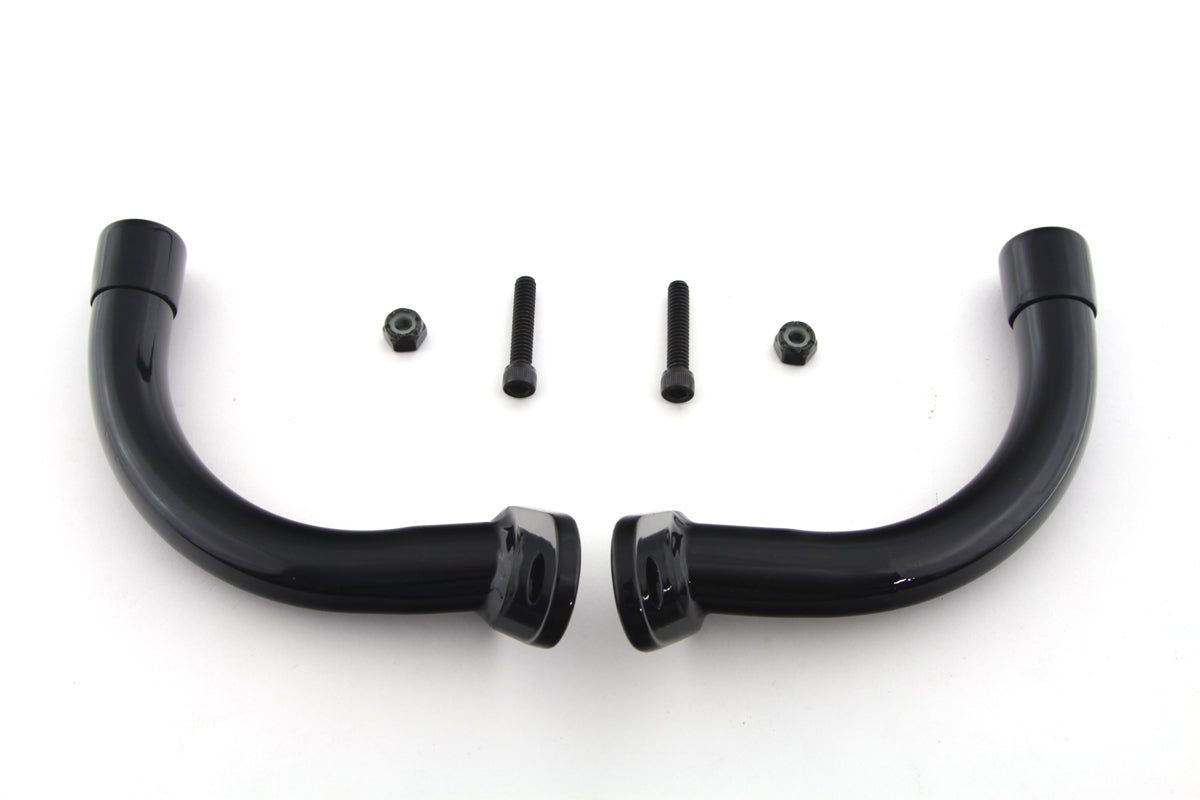 HARLEY Black Saddlebag Guard Eliminator Brackets Fits 1997-2008 FLT,