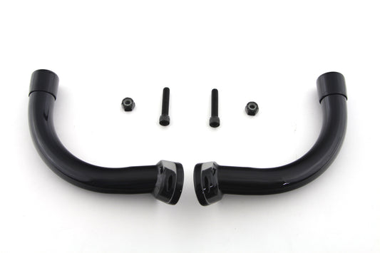 HARLEY Black Saddlebag Guard Eliminator Brackets Fits 1997-2008 FLT,