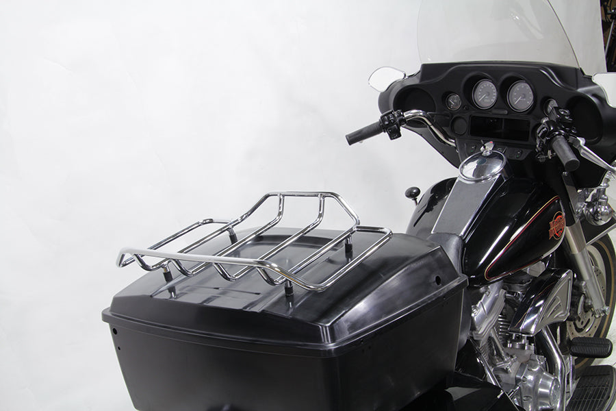 HARLEY Chrome Touring Luggage Rack Fits 0-  Custom, application for all King and Chopped Tour-Pak li