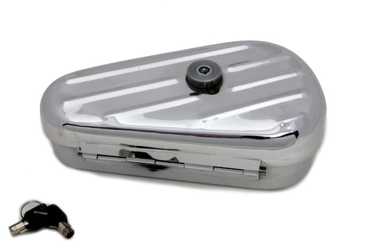 HARLEY Oval Right Side Chrome Tool Box fits 1940-1952 W,   1940-1952 EL,   1941-1957 FL,