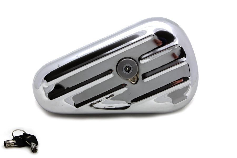 HARLEY Oval Right Side Chrome Tool Box fits 1940-1952 W,   1940-1952 EL,   1941-1957 FL,