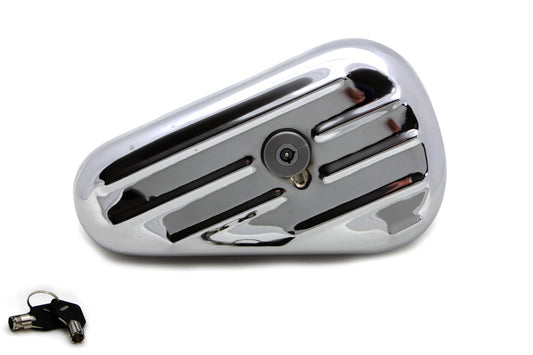 HARLEY Oval Right Side Chrome Tool Box fits 1940-1952 W,   1940-1952 EL,   1941-1957 FL,