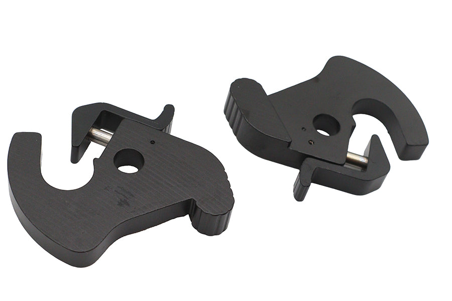 HARLEY Black Rotary Latch Kit Fits 0-  All, with detachable side plates and Tour-Pak luggage carrier