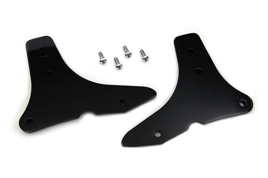 HARLEY Sissy Bar Side Plate Set Black fits 2014-2010 FLHR,  2014-2018 FLHX,