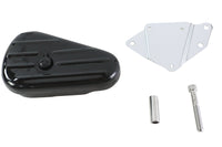 HARLEY Black Left Side Oval Tool Box and Mount Kit fits 1984-1999 FXST,  1990-1999 FLST,