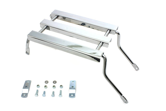 HARLEY Wyatt Gatling Chrome Retro Luggage Rack fits 1998-2008 FLHR,