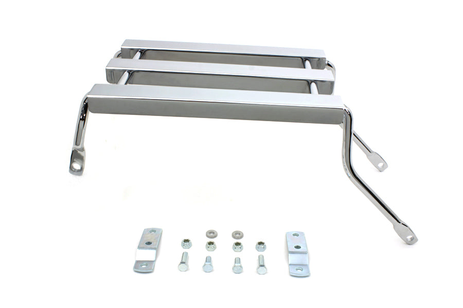 HARLEY Wyatt Gatling Chrome Retro Luggage Rack fits 1998-2008 FLHR,