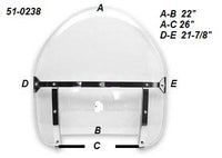 HARLEY Replica Assembled Clear Windshield Fits 1949-1959 FL,