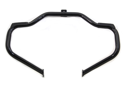 HARLEY Black Front Engine Bar with Footpeg Pads fits 1997-2008 FLT,