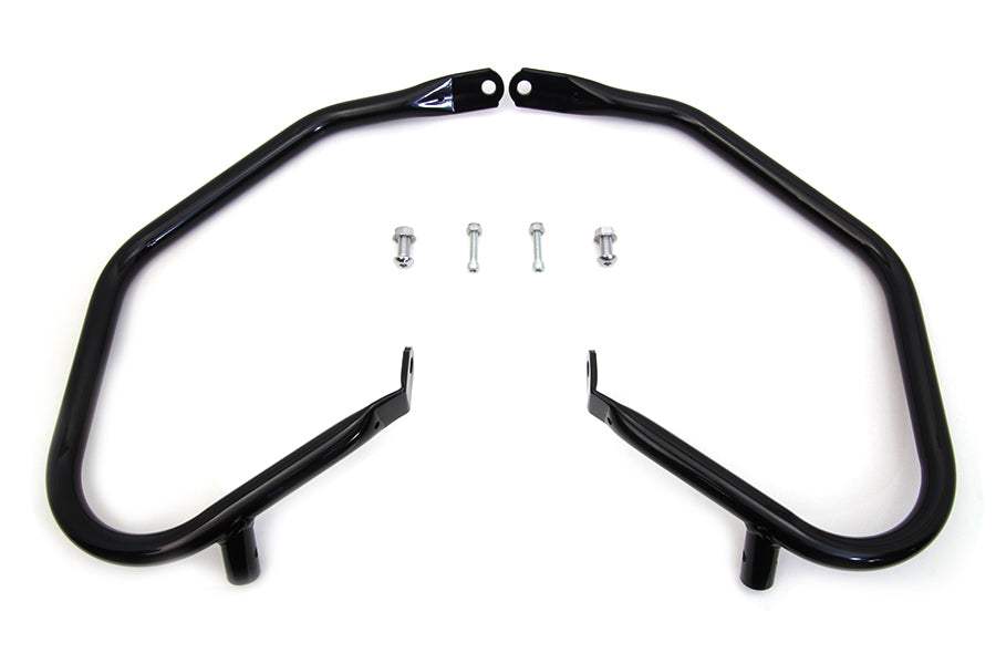 HARLEY Black Comfort Style Rear Engine Bars fits 2009-2013 FLHX,  2009-2013 FLHRC,  2009-2013 FLHTK,  2009-2013 FLHR,  2009-2013 FLHXSE,  2009-2013 FLTR,  2009-2013 FLTRU,  2009-2013 FLTRX,