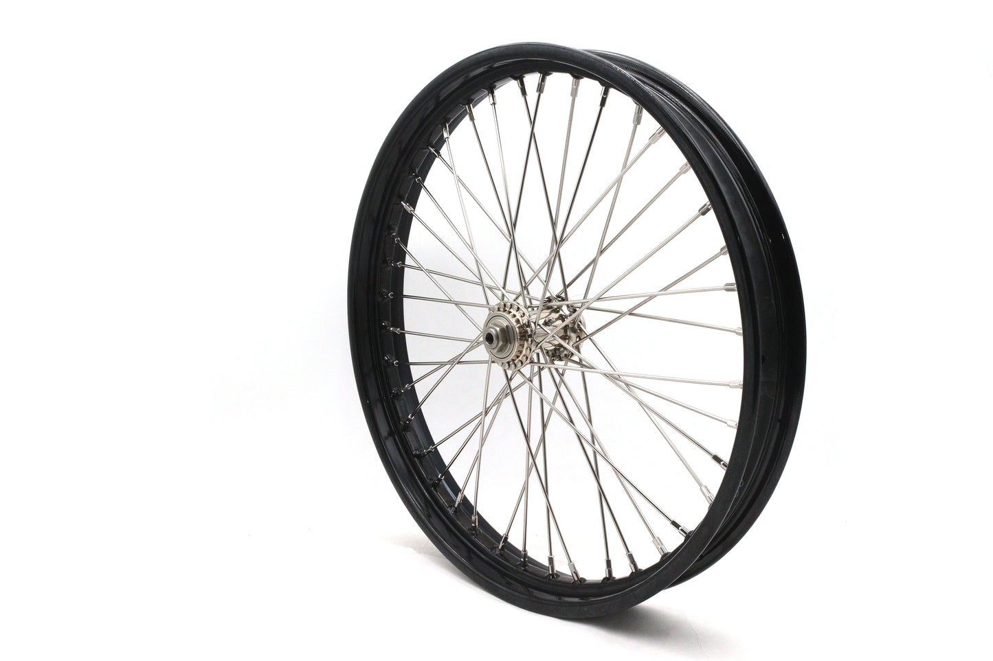 HARLEY 21 Zoll x 2,15 Zoll WR Vorderrad (Spool Wheel) Schwarz Passend für 1941-1952 W,